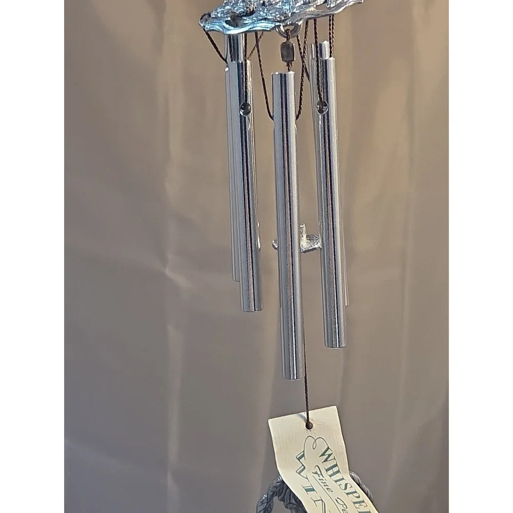 Peaceful Melodic Whispering Winds Fine‎ Pewter Rose 14in Excel Condition